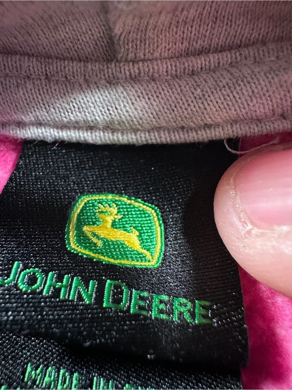 John Deere Girls Pink Floral Horse Graphic Pullover Hoodie - Size 6X